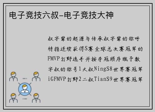 电子竞技六叔-电子竞技大神